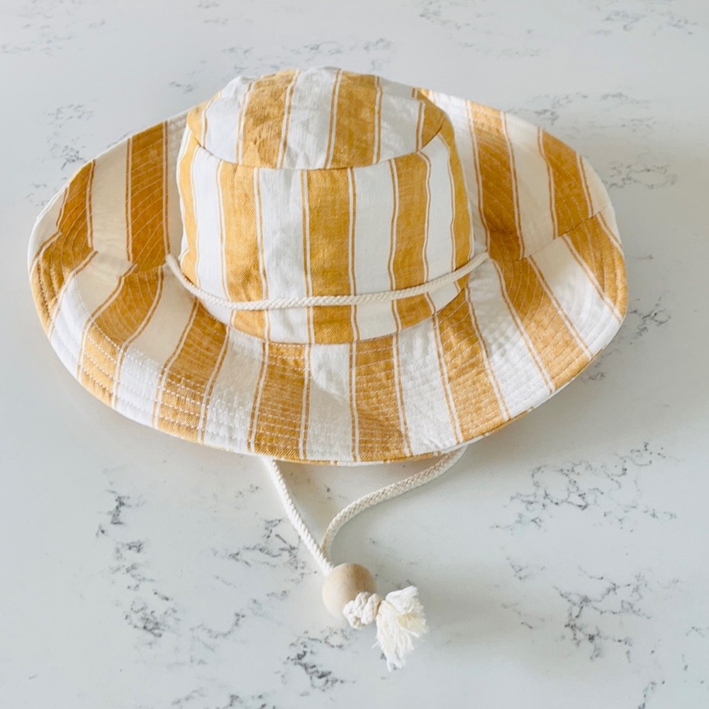Madewell Striped Linen-Cotton Oversized Sunhat - Picture 4 of 10